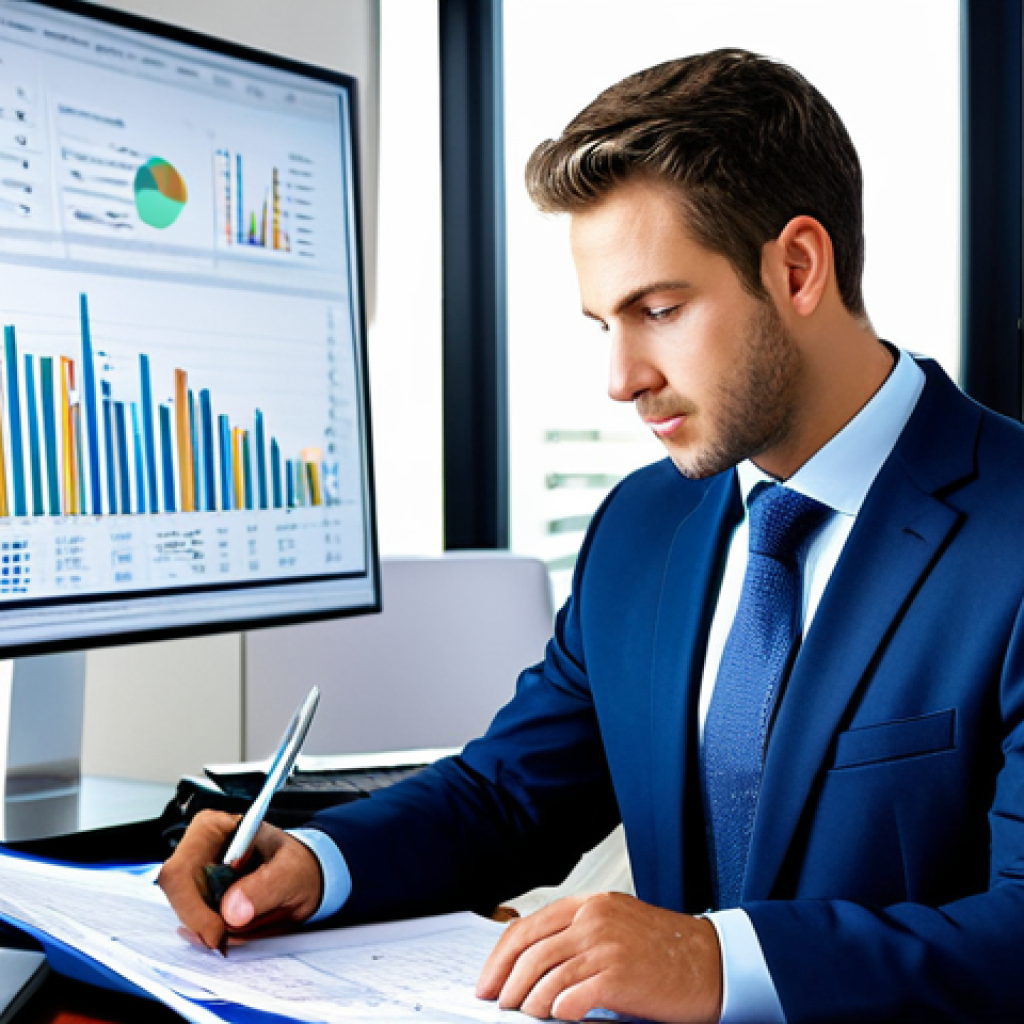 Due Diligence - Deep Analysis**

"A professional accountant, fully clothed in business attire, reviewing financial documents in a brightly lit office. Detailed charts and graphs are visible in the background, along with a computer screen displaying spreadsheets. Perfect anatomy, correct proportions, natural pose, professional photography, high quality, safe for work, appropriate content, fully clothed, professional."

**