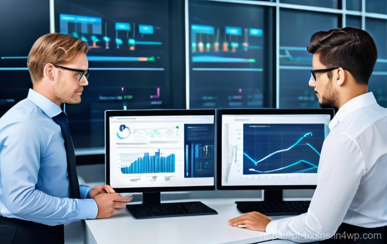 출구 전략 수립 시 협업 도구 활용법 - **Prompt 1: Efficient Digital Due Diligence in a Virtual Data Room**
    "A diverse group of five bu...