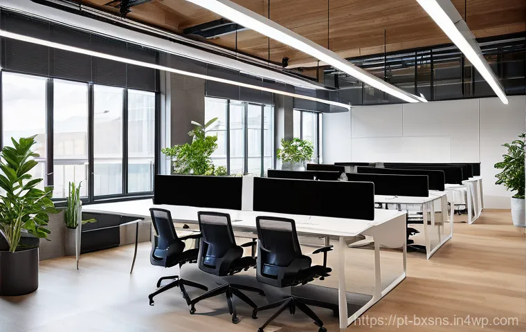 비즈니스 출구 전략과 기업의 비전 일치시키기 - **Prompt:** "A vibrant, modern office interior flooded with natural light. An experienced, distingui...