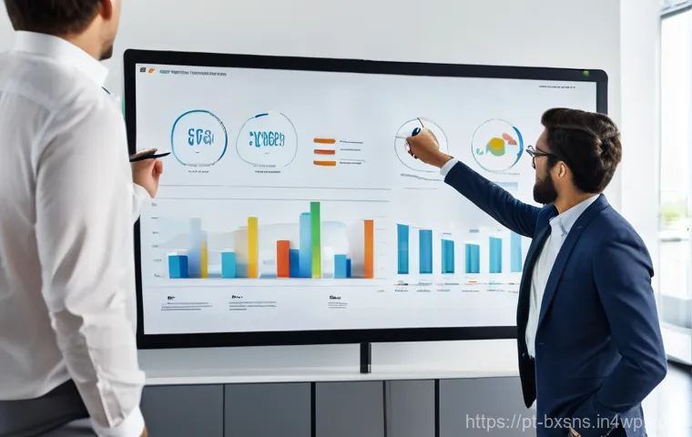 효율적인 출구 전략을 위한 기술 활용 - **Prompt 1: "A modern, brightly lit office space. A diverse team of professionals, dressed in smart ...